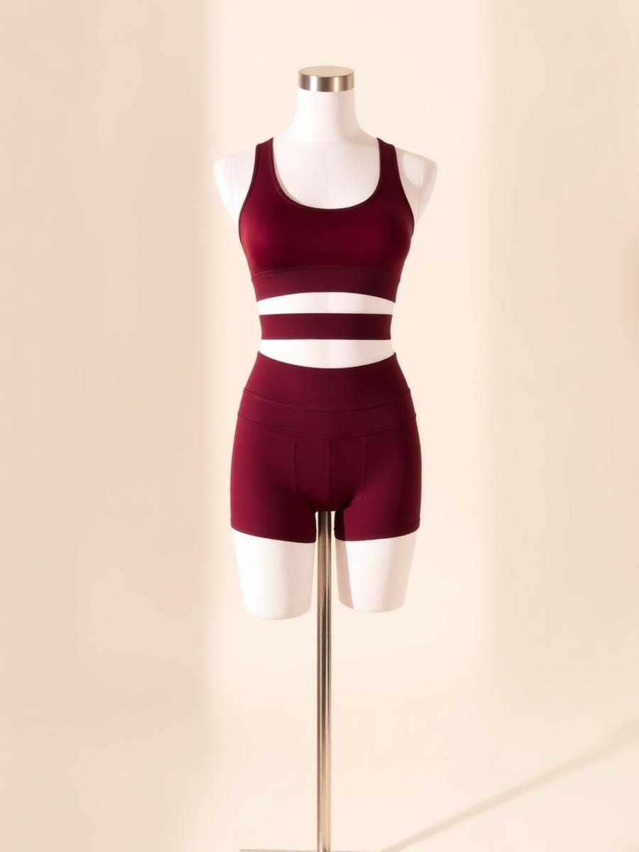 Conjunto Fitness Bordô